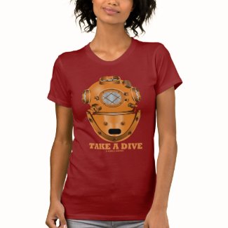 Take A Dive (Deep Diving Helmet Oceanographer) T-shirts