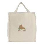 Take A Hike embroidered bags
