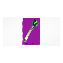 take a leek Fuchsia Photo Greeting Card