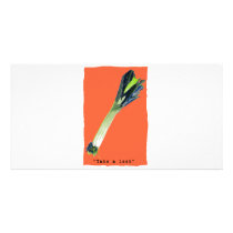 take a leek orange photo cards by KillerGreens take a leek orange photo cards