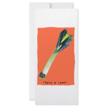 take a leek orange rack cards by KillerGreens take a leek orange rack cards