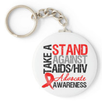 Take a Stand Against AIDS HIV Keychains