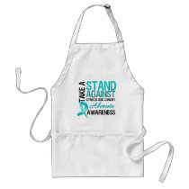 Take a Stand AGAINST Gynecologic Cancer aprons by cancerapparel Take a Stand AGAINST Gynecologic Cancer aprons