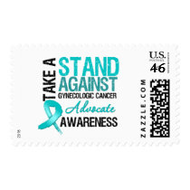 Take a Stand AGAINST Gynecologic Cancer postage by cancerapparel Take a Stand AGAINST Gynecologic Cancer postage