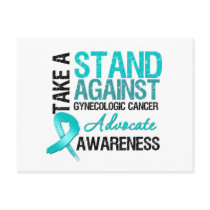Take a Stand AGAINST Gynecologic Cancer postcards by cancerapparel Take a Stand AGAINST Gynecologic Cancer postcards