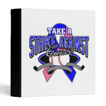 Take a Strike Against Male Breast Cancer Vinyl Binders