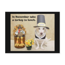 Take a turkey to lunch. postcards by myrtieshuman Take a turkey to lunch. postcards