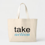 Take Action Lt Blue Canvas Bag Take Action Lt Blue Canvas Bag