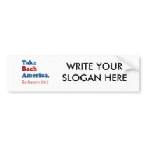 Take Bach America with Bach Bumper Stickers