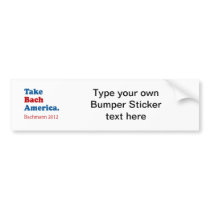 Take Bach America with Bach Bumper Sticker