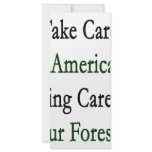 Take Care Of America By Taking Care Of Our Forests Customized Rack Card