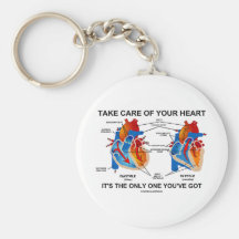 Take Care Of Your Heart It's Only One You've Got Keychains