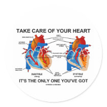 Take Care Of Your Heart It's Only One You've Got Stickers