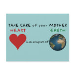 Take care of your mother earth post cards