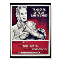 Take Care Of Your Safety Shoes posters