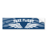 Take Flight Aviation Wings Bumper Stickers
