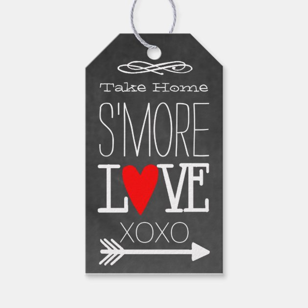 Take Home S'more Love Chalkboard Guest Favor Pack Of Gift Tags