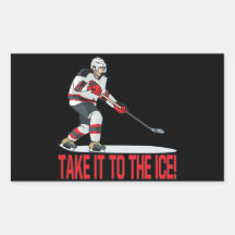 Take It To The Ice Rectangular Sticker