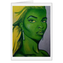 greenlady, superwoman, blond, music, singer, urban, polestarimages, Card with custom graphic design