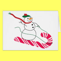 Take me away! snowman cards
