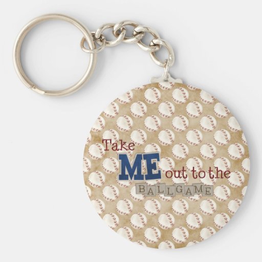 Take me out to the ball game keychain