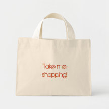 Take me shopping! canvas bag