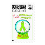 "Take Mental Health Awareness Global" postage postage