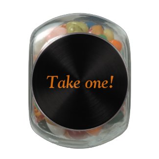 "Take One!" Halloween Theme Candy Jar Jelly Belly Candy Jar