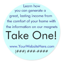 Take One! sticker for working at home magnets