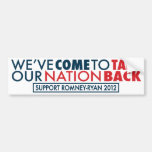 Take Our Nation Back Romney-Ryan Bumper Sticker
