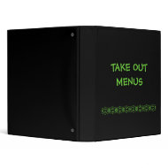 Take Out Menu Binder binder