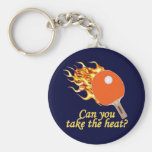 Take the Heat Flaming Ping Pong Keychain