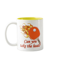 Take the Heat Flaming Ping Pong Coffee Mugs