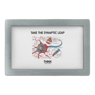 Take The Synaptic Leap Think (Neuron Synapse) Rectangular Belt Buckle