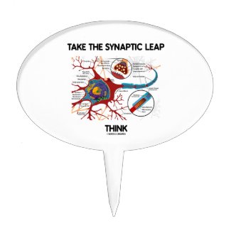 Take The Synaptic Leap Think (Neuron Synapse) Cake Toppers