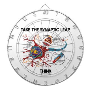 Take The Synaptic Leap Think (Neuron Synapse) Dartboards