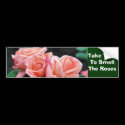 Take Time Smell Roses Affirmations Bumper Sticker bumper stickers
