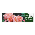 Take Time Smell Roses Affirmations Bumper Sticker bumper stickers