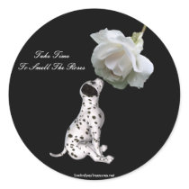 Take Time To Smell Roses Affirmation Sticker by SmilinEyesTreasures Take Time To Smell Roses Affirmation Sticker