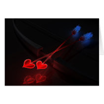cupid, arrow, valentinues, bow, hearts, Kort med brugerdefineret grafisk design