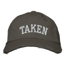 TAKEN embroidered hats by OccasionsByMadeleine TAKEN embroidered hats
