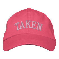TAKEN embroidered hats by OccasionsByMadeleine TAKEN embroidered hats