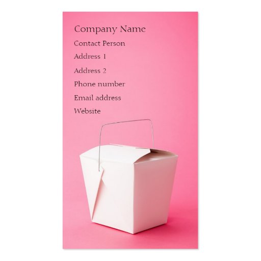 Takeout Profile Card - Two-sided Business Cards (front side)