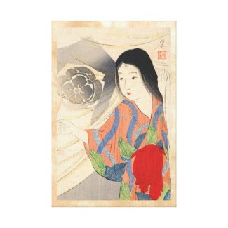 Takeuchi Keishu Tora Gozen japanese vintage lady Canvas Print