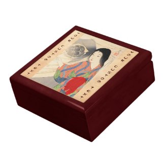 Takeuchi Keishu Tora Gozen japanese vintage lady Gift Box