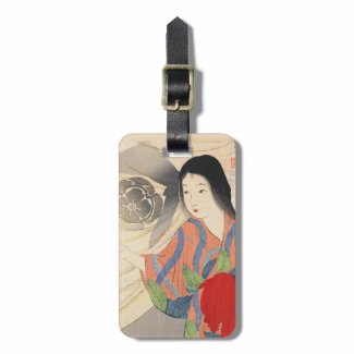 Takeuchi Keishu Tora Gozen japanese vintage lady Bag Tags