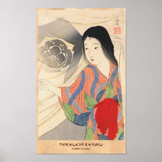 Takeuchi Keishu Tora Gozen japanese vintage lady Print