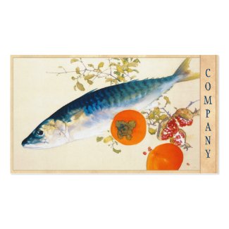 Takeuchi Seiho - Autumn Fattens Fish and Ripens Business Card Template