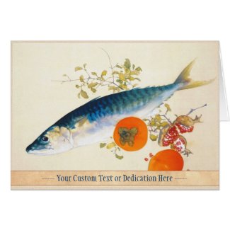 Takeuchi Seiho - Autumn Fattens Fish and Ripens Greeting Cards