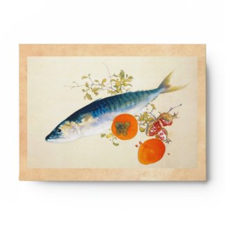Takeuchi Seiho - Autumn Fattens Fish and Ripens Envelope